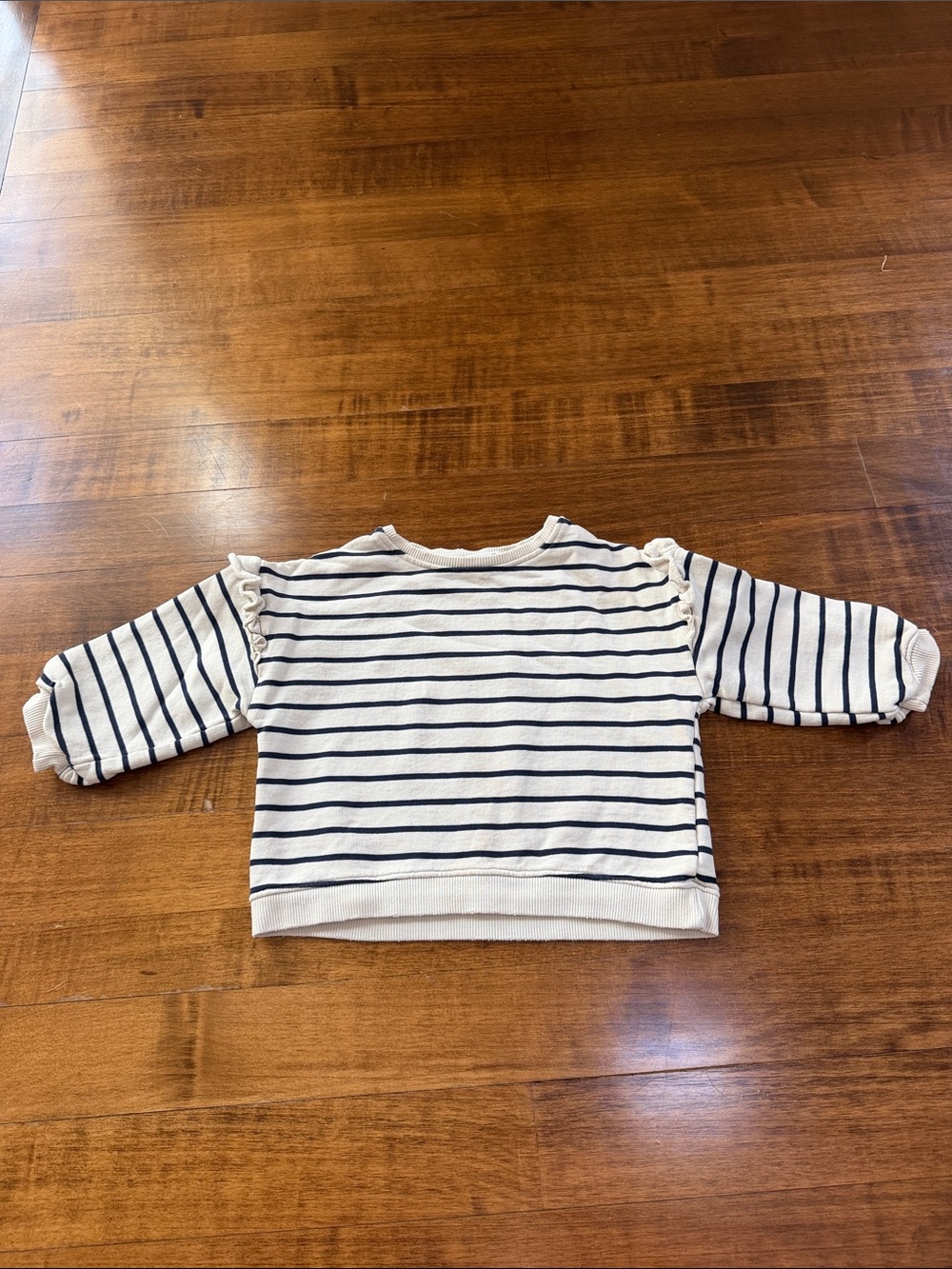 Zara Kids Striped Long-Sleeve Top - White & Navy